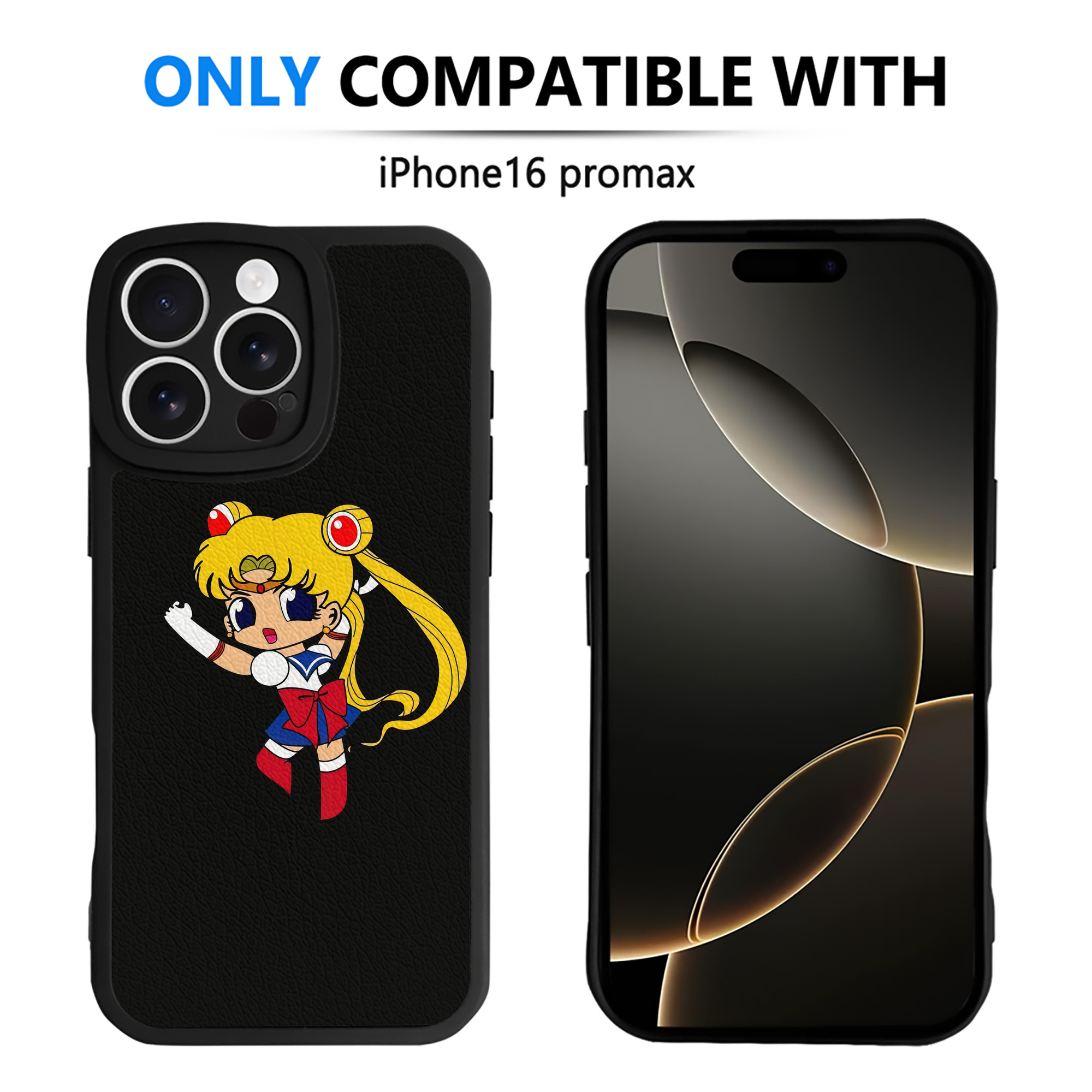 （画像用） 美少女戦士セーラームーン 月野 うさぎ つきの うさぎ Sailor Moon Tsukino Usagi 【iPhone 16シリーズ対応】シリコンスマホケース（レザー調） 材質：シリコン